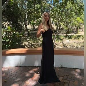 Show me your mumu black strapless dress